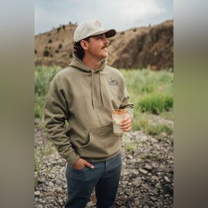 independent trading co Labs Unlimited Hoodie olive green graphic  size XL new